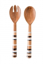 Stonewood Stripe Salad Server Set 11\ Length

Care & Use:

Not dishwasher, oven, or microwave safe. Hand wash with a gentle detergent, do not use steel wool or scouring pads as they will scratch wood, dry immediately with a soft cloth. Do not soak or leave unwashed overnight. 

Mineral oil can be used to restore richness of the wood color- apply with a soft cloth, let stand one hour and wipe away excess with a gentle detergent, dry immediately. Note— as with all marble, wine or rich colored foods may stain the naturally porous material.